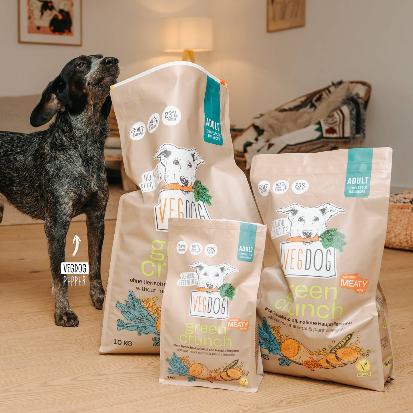 New GREEN CRUNCH Trockenfutter - VegDog
