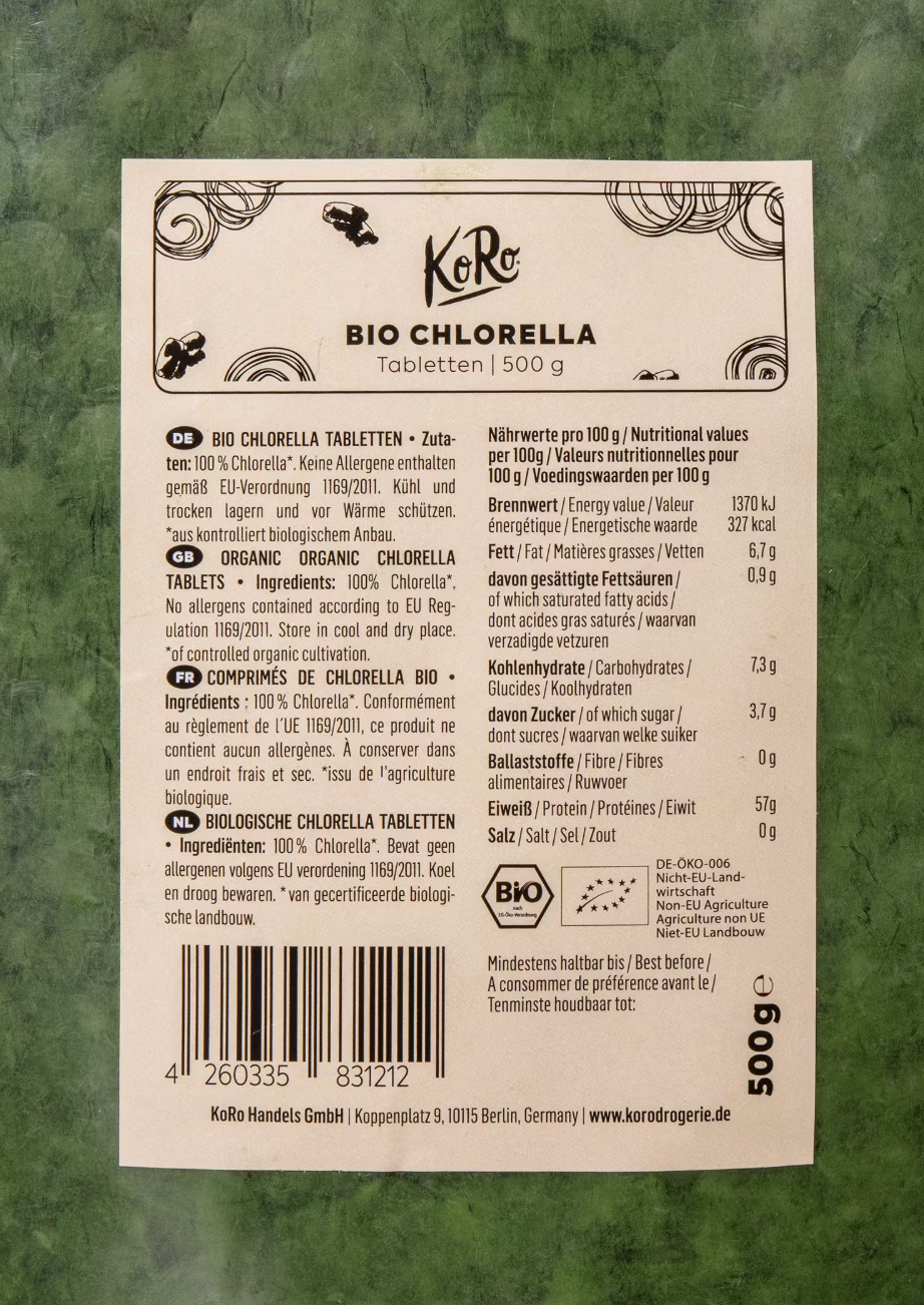 Bio Chlorella Tabletten 500 g