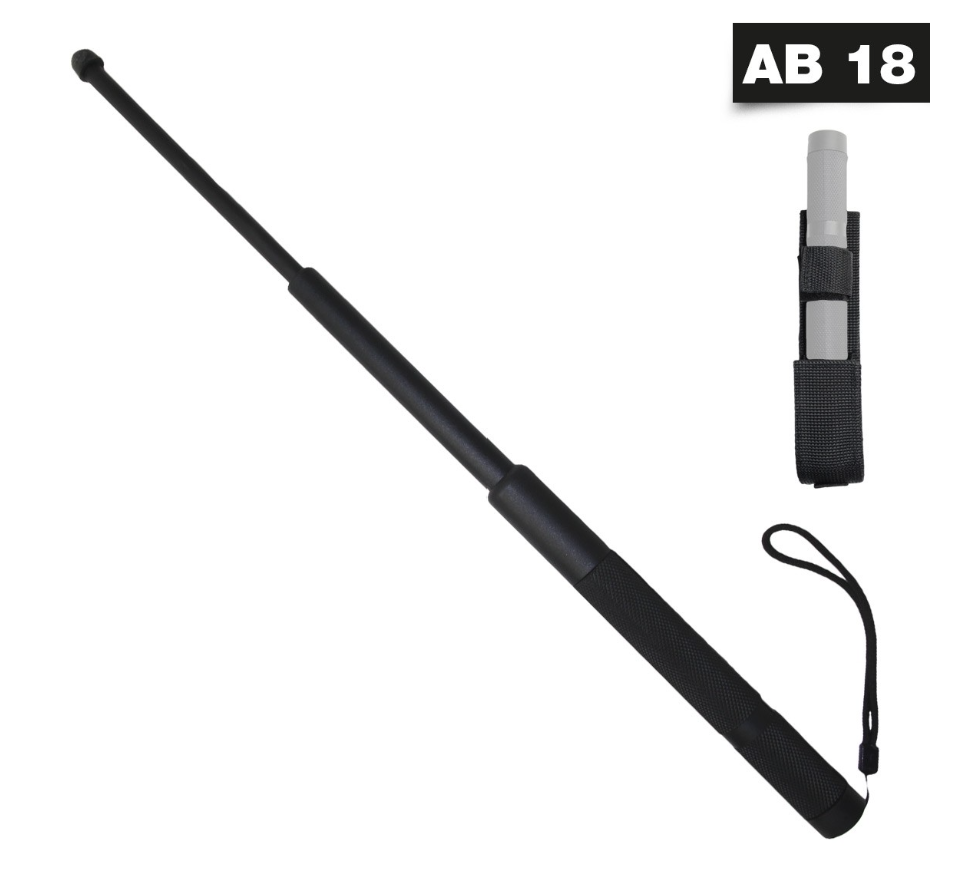 Carbon Teleskop Abwehrstock 21 Zoll - mit Hanschlaufe