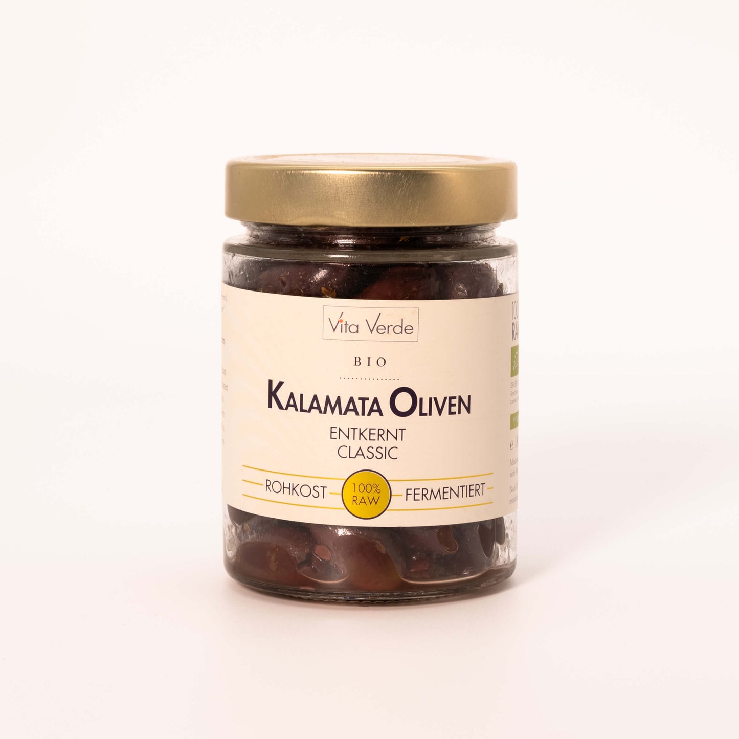 Vita Verde griechische Bio Kalamata Oliven ohne Kern in Olivenöl 180g