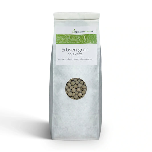 Bio Erbsen Sprossen | Keimsaat für Microgreens & Keimglas 500g