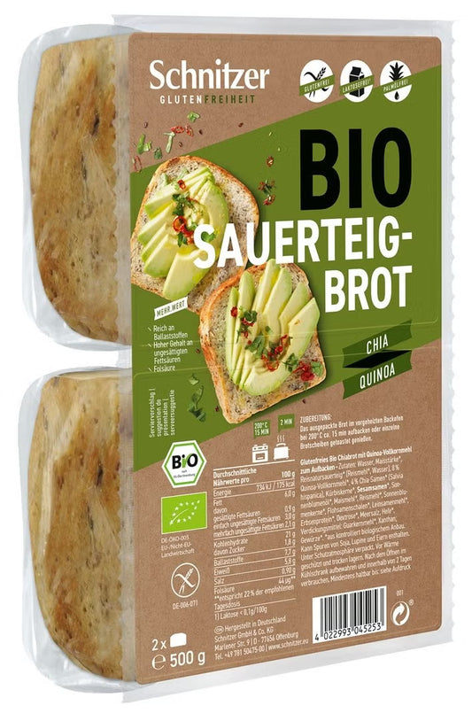 Glutenfreies, Bio-Sauerteigbrot mit Chia und Quinoa - Schnitzer