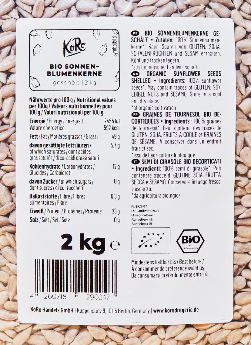 Bio Sonnenblumenkerne 2 kg