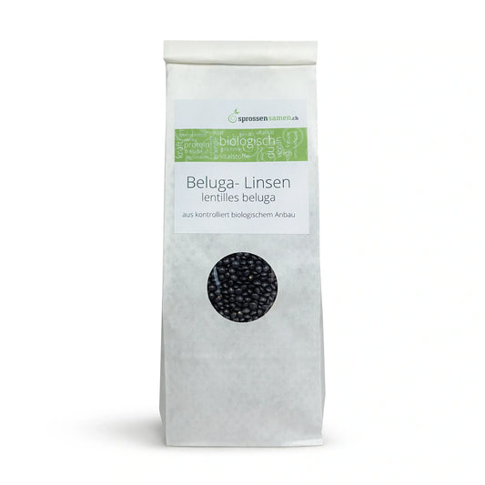 Bio Beluga-Linsen Sprossen – Keimsaat für Microgreens & Keimglas 500g