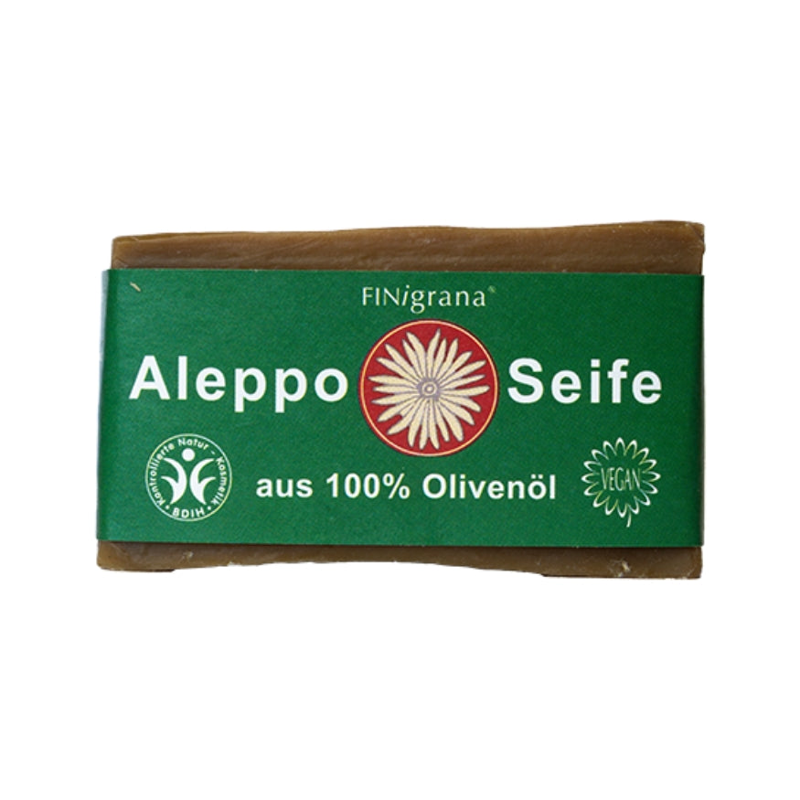 Olivenölseife aus 100% Olivenöl - Traditionell hangeschnittene Aleppo Seife