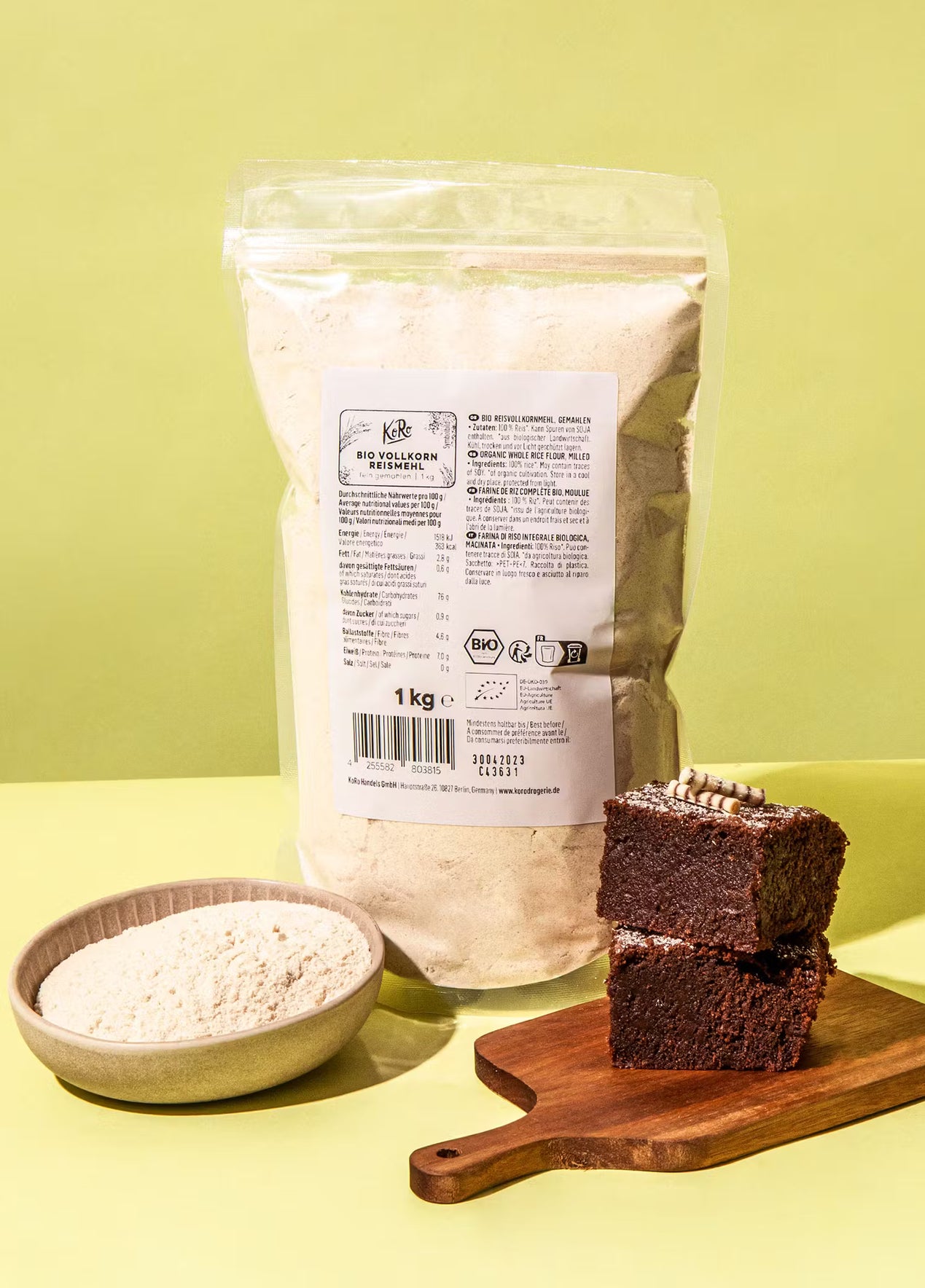 Bio Vollkorn-Reismehl 1Kg