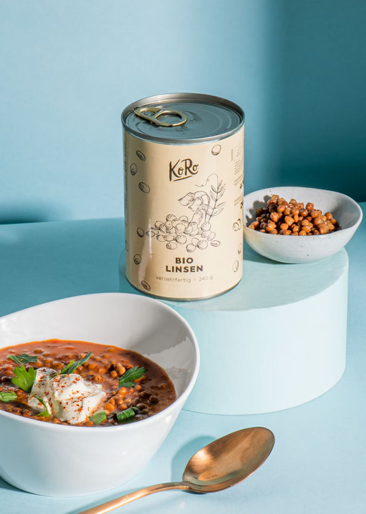 Braune Bio Linsen in der Dose 240 g