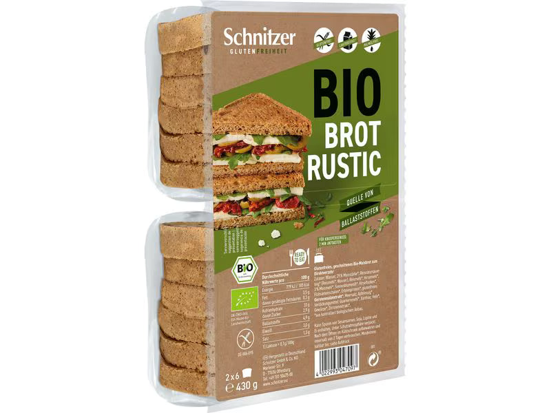 Glutenfreies, Bio-Toast - Schnitzer Brot Rustic