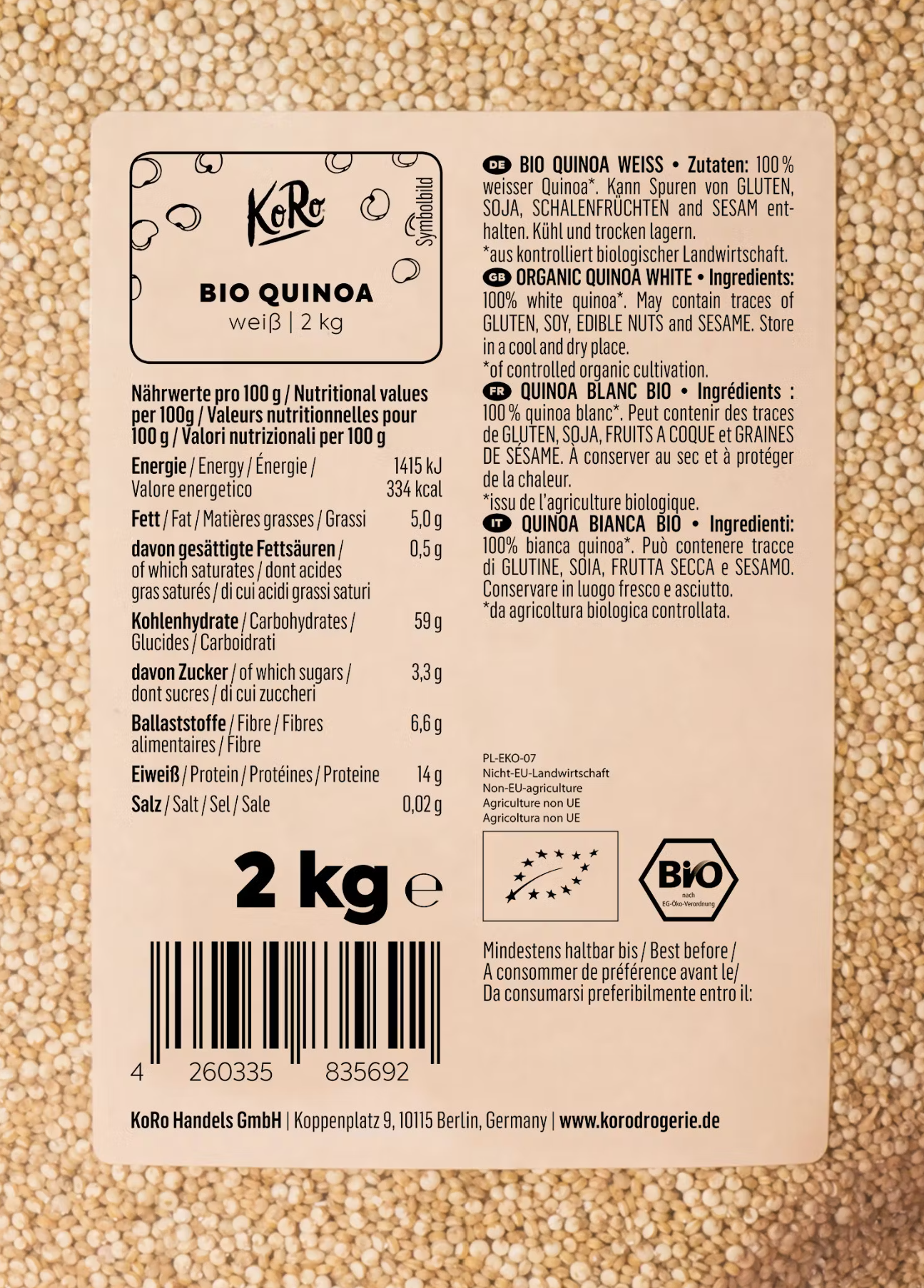 Bio Quinoa weiss 2 kg