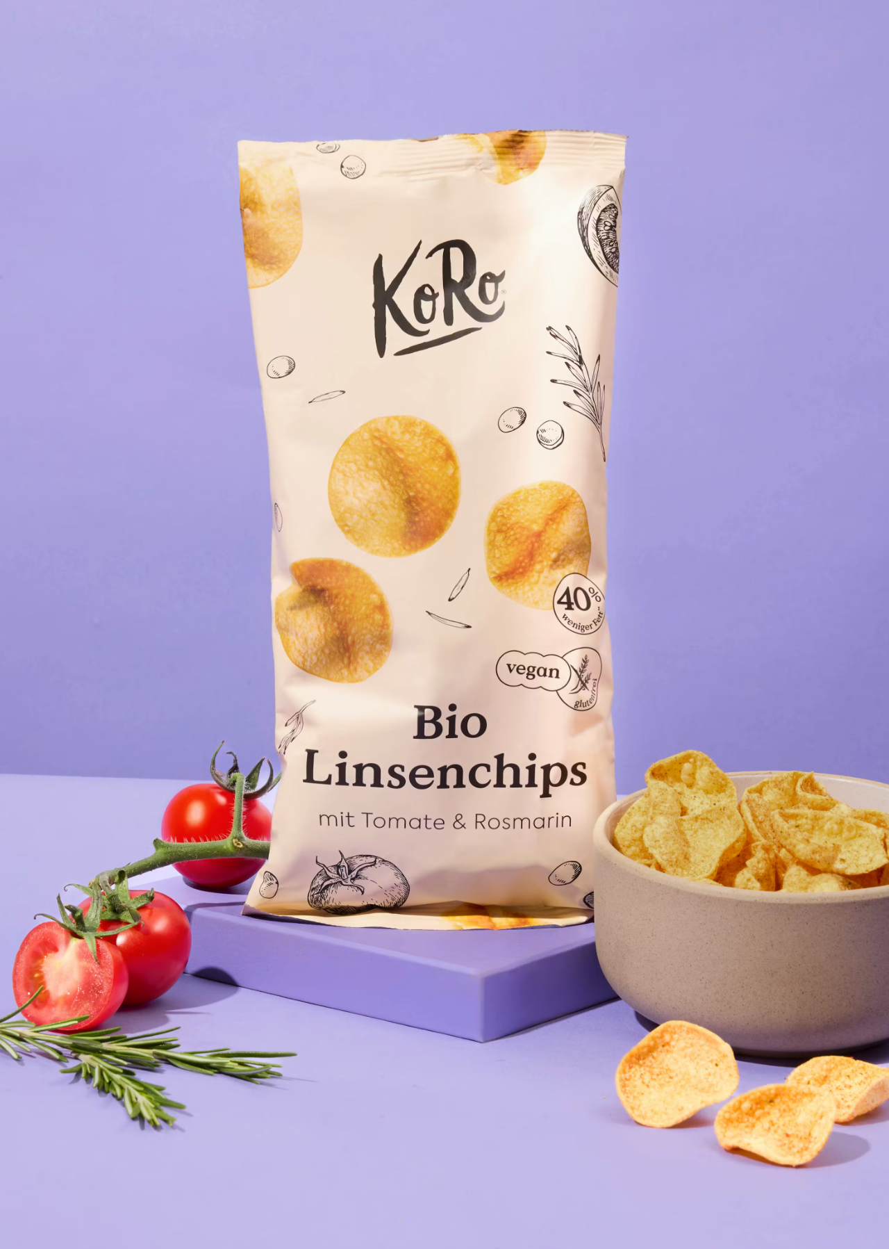 Bio Linsenchips mit Tomate & Rosmarin 100 g