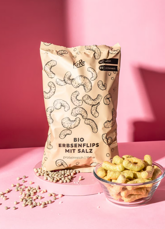 Bio Erbsenflips mit Meersalz 150 g
