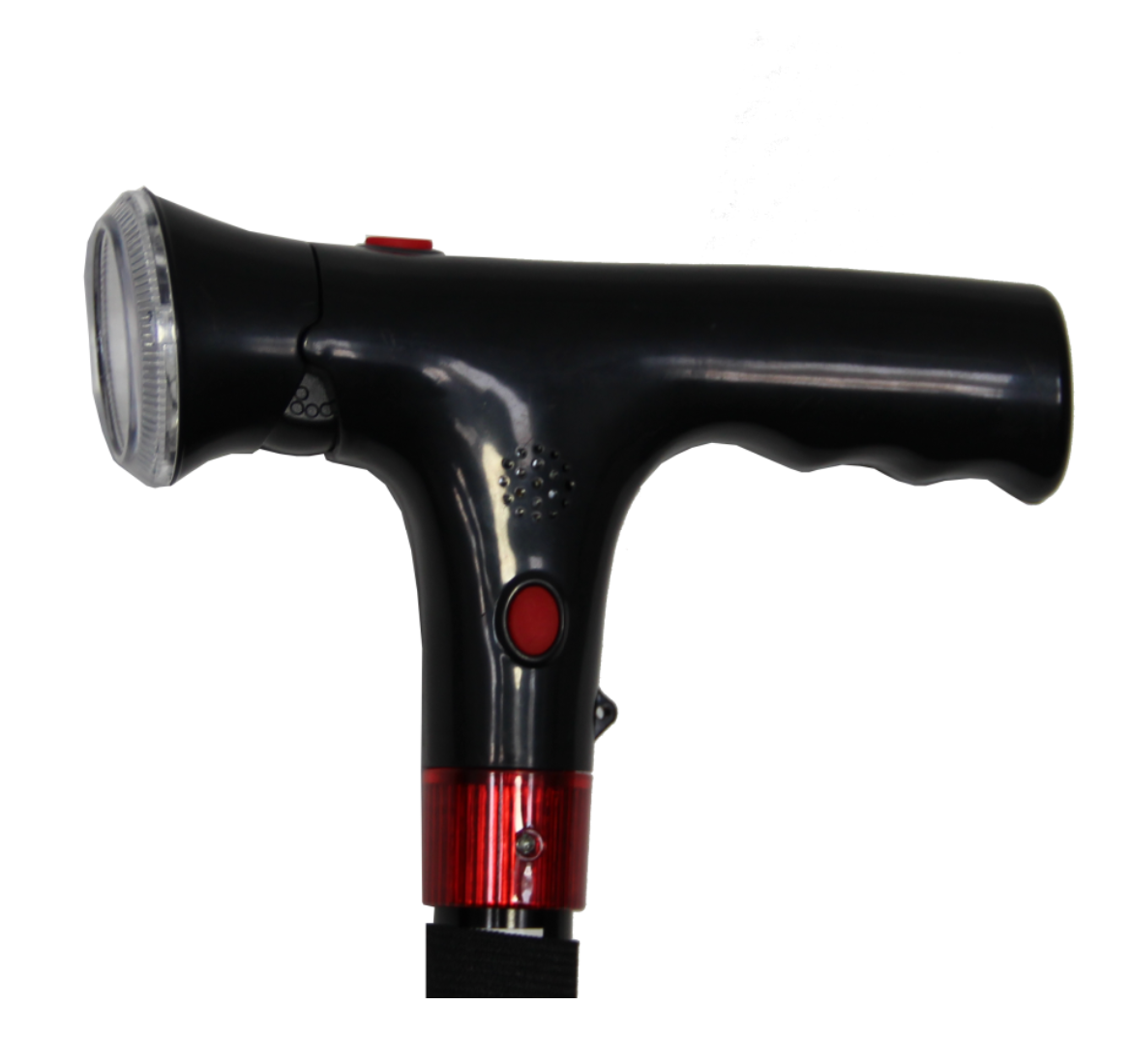 Sicherheits-Gehstock mit Lampe und Alarm