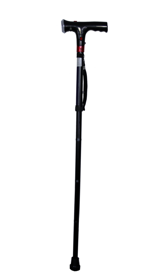 Sicherheits-Gehstock mit Lampe und Alarm
