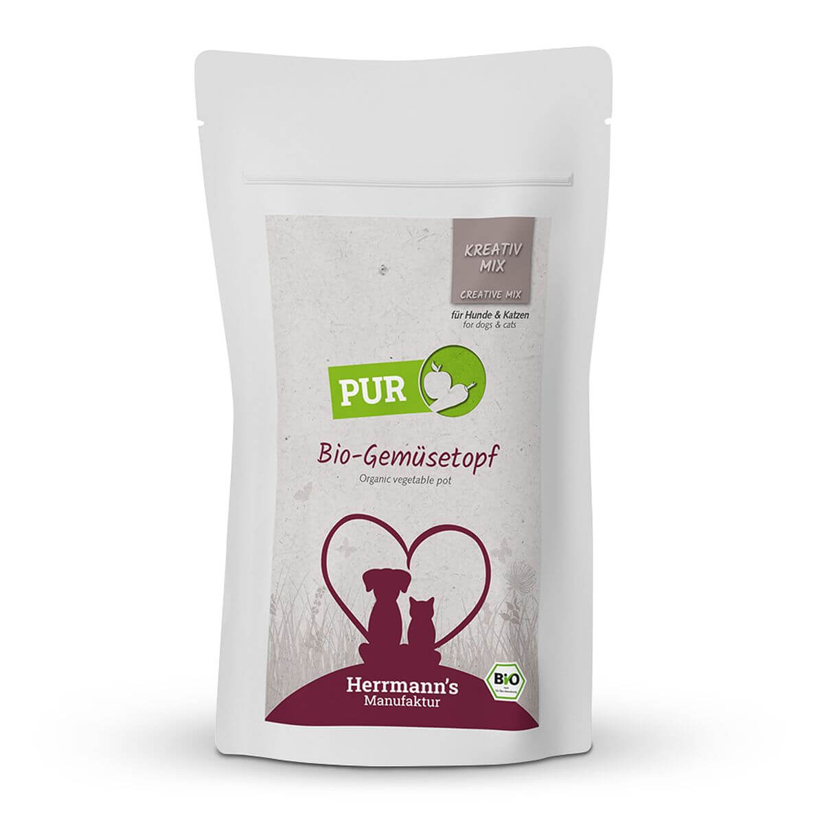 Bio-Gemüsetopf mit Gemüse und Beeren
